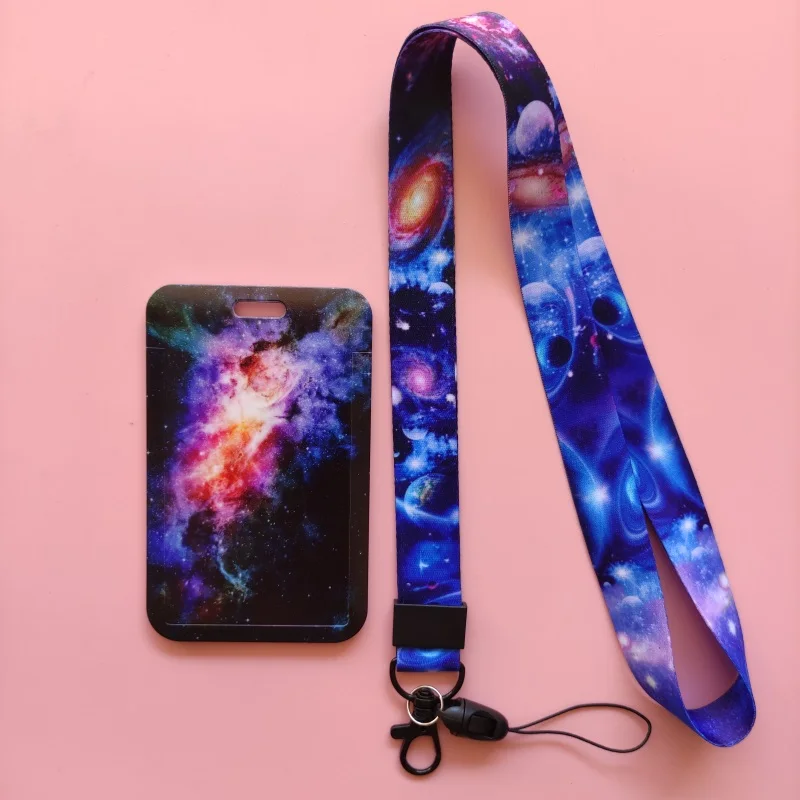 Smycz kosmiczna Okładki na karty identyfikacyjne Etui na karty autobusowe dla studentów Identyfikator drzwi Identyfikator Prezent świąteczny