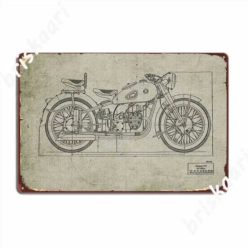 M-72 - Soviet Motorcycle Metal Plaque Poster Cinema Living Room Club Bar Mural Painting Decoration Tin Sign Poster