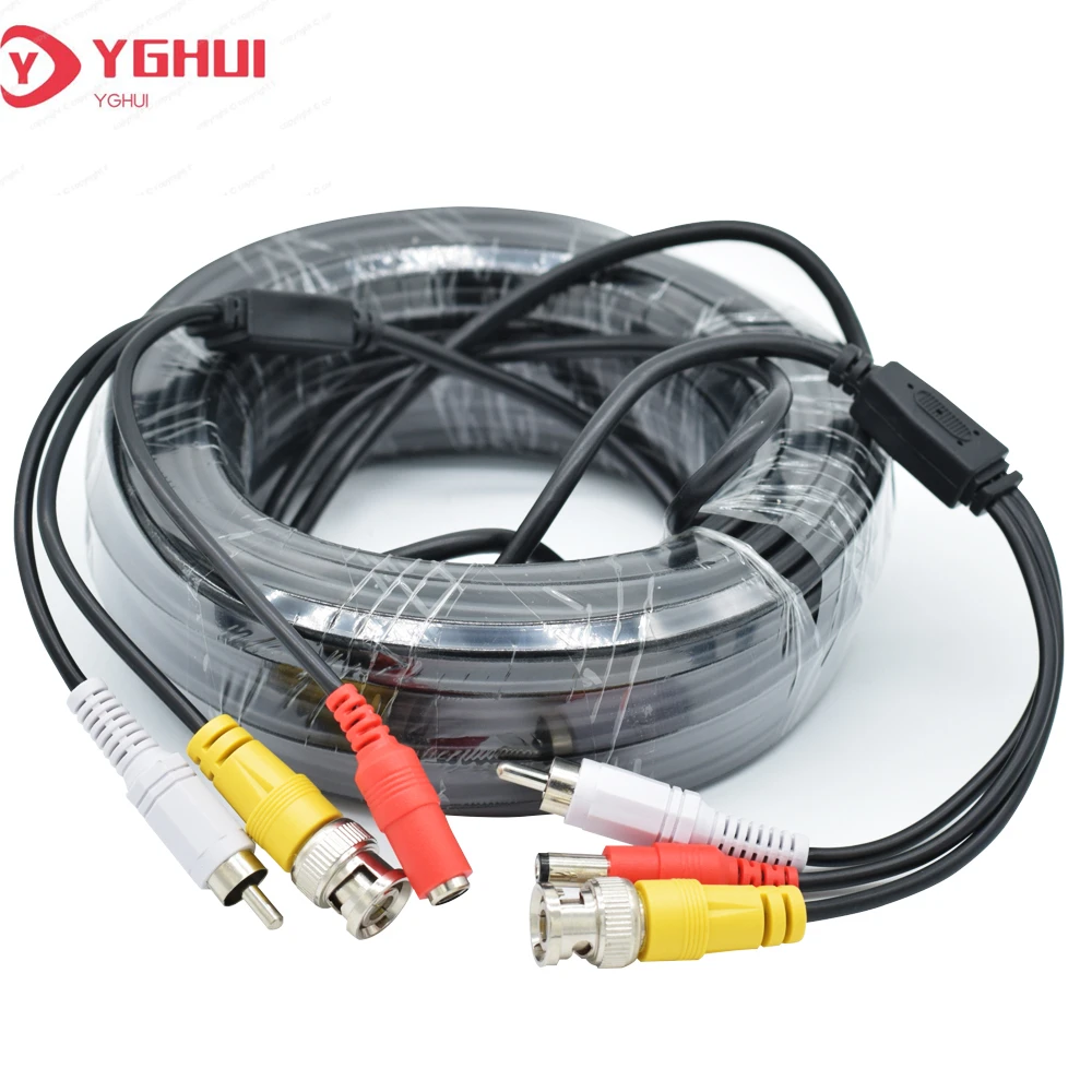 

AHD Camera Cable BNC Extension Cable 3 In 1 Video Audio Power Coax Wire BNC + RCA + DC Connector For AHD CVI TVI CVBS Camera