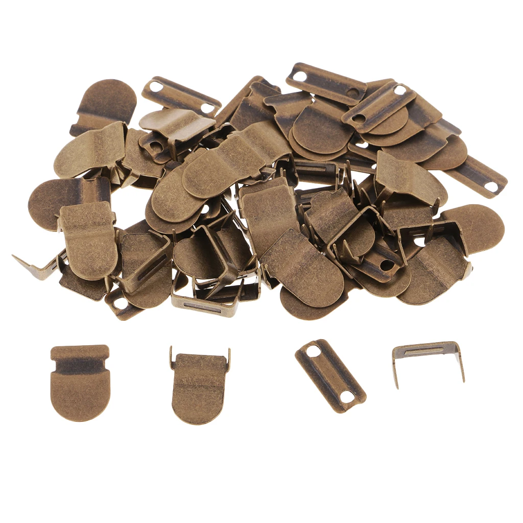 20 Sets Made Of Copper Trouser Skirt No-Sew Hook And Eye Closures With Prong