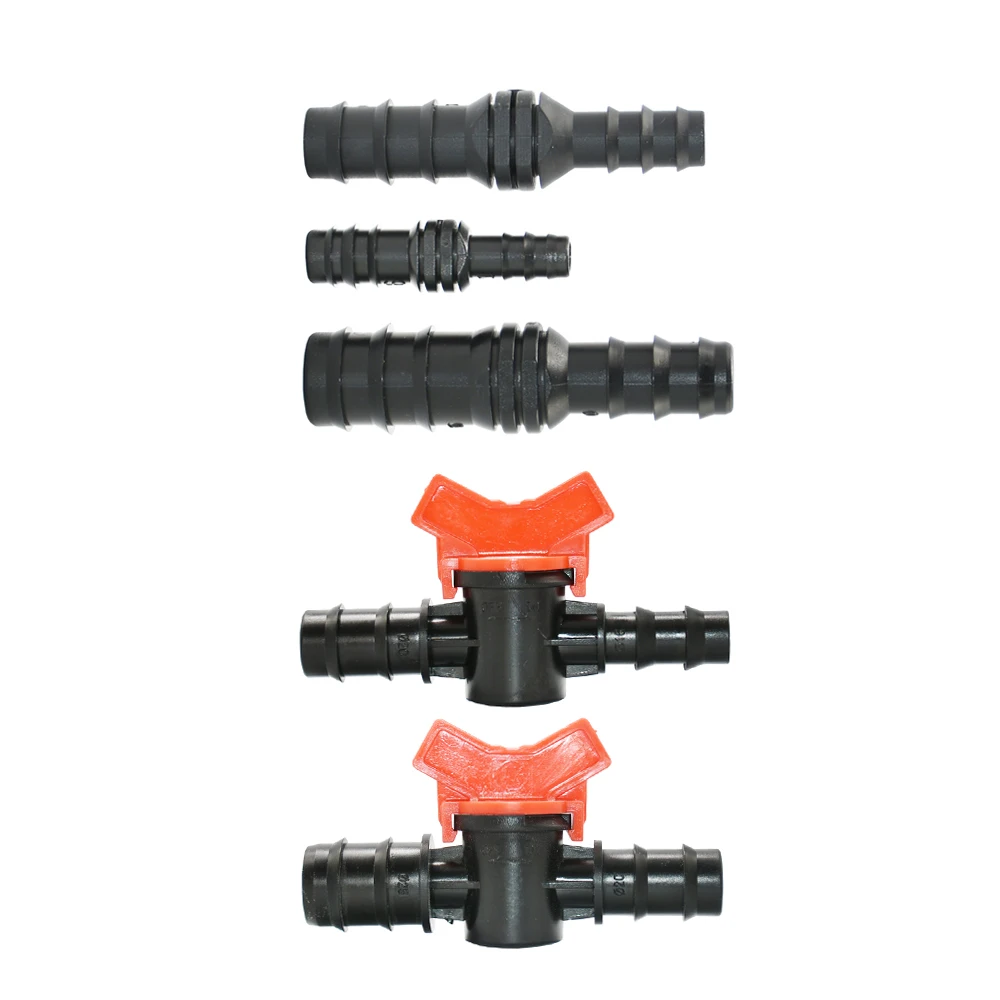 25mm To 20mm16mm 8/11mm Reducing Barb Connector Fitting Garden Tap Pe Tube Irrigation Barbed Coupler Drip Adapter