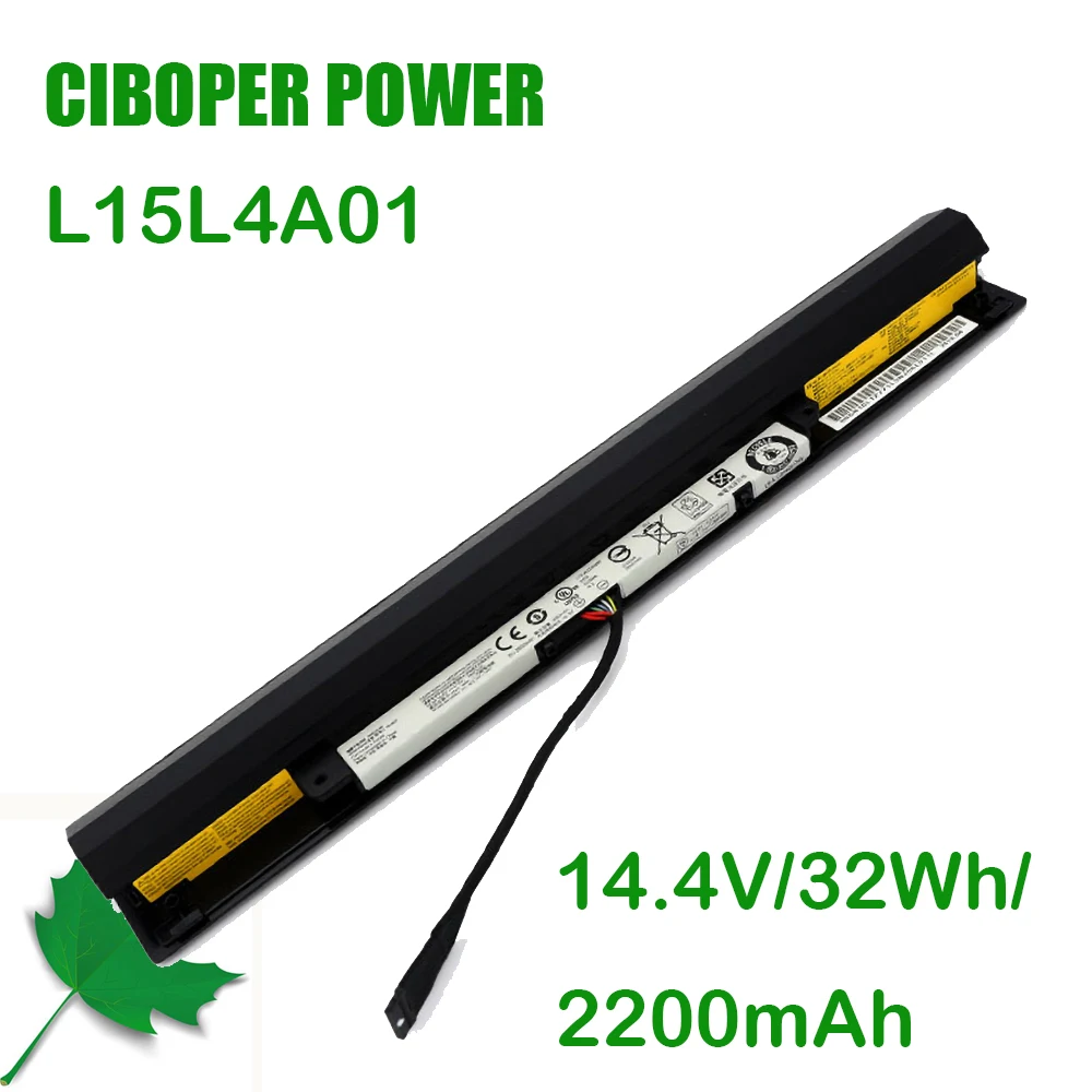 

CP Original Battery L15L4A01 14.4V 32Wh/2200mAh For V4400 300-14IBR 300-15IBR 300-15ISK 100-14IBD 300-13ISK L15M4A01 L15S4E01