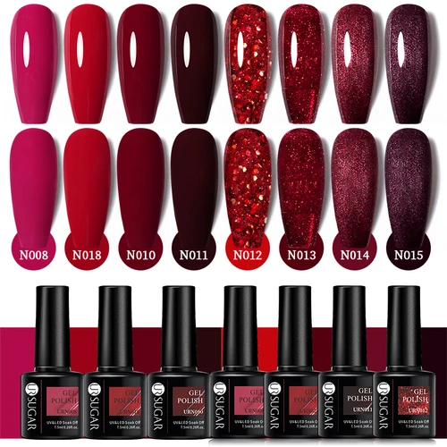 UR Sugar-esmalte de Gel para manicura para uñas, Vernis semipermanente de Navidad, capa superior, barniz con brillo de Color UV LED, 7ML