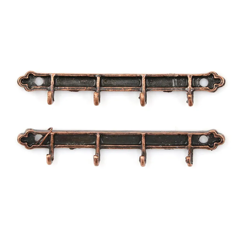 2pcs Bronze Color DIY Dollhouse 1:12 Miniature Mini Furniture Metal Clothes Towel Rail Hanger Wholesale Kitchen Accessories