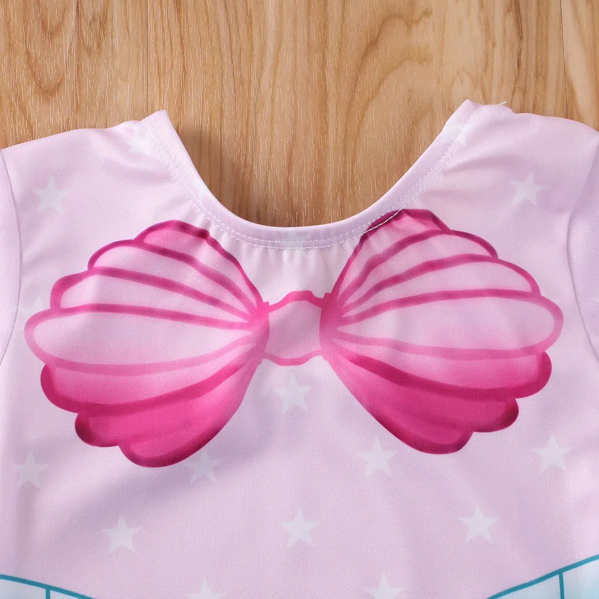 0-4Y Toddler Infant Baby Girls Swimsuit Short Sleeve Print Swimwear Swimming Bikini