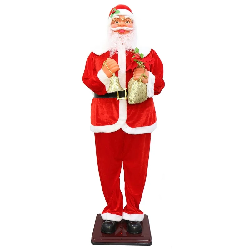 180CM Electro Voice Control Dancing Santa Home decorazioni natalizie babbo natale con luci per natale capodanno buon natale