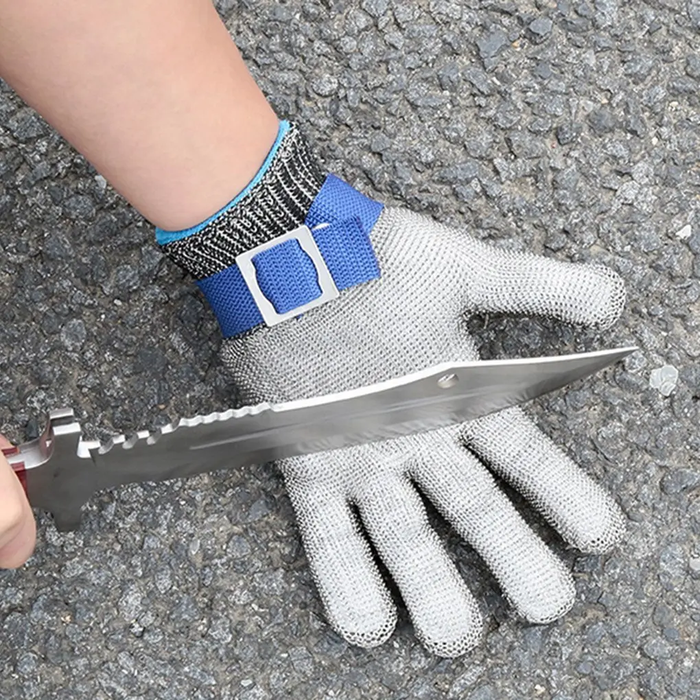 절단 방지 스테인레스 스틸 와이어 메쉬 장갑, 목공 정육점 재단사 작업 장갑, 절단 방지 장갑