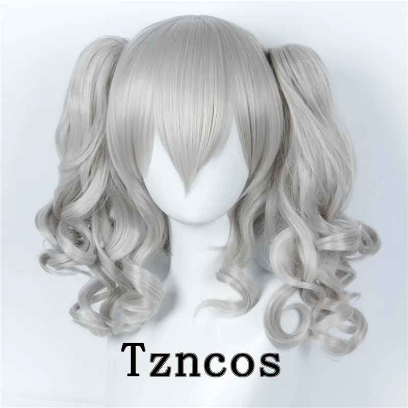 Tzncos Anime Kantai Collection Kashima Cosplay Wig Kashima Wigs With Chip Removable Ponytails + Wig Cap