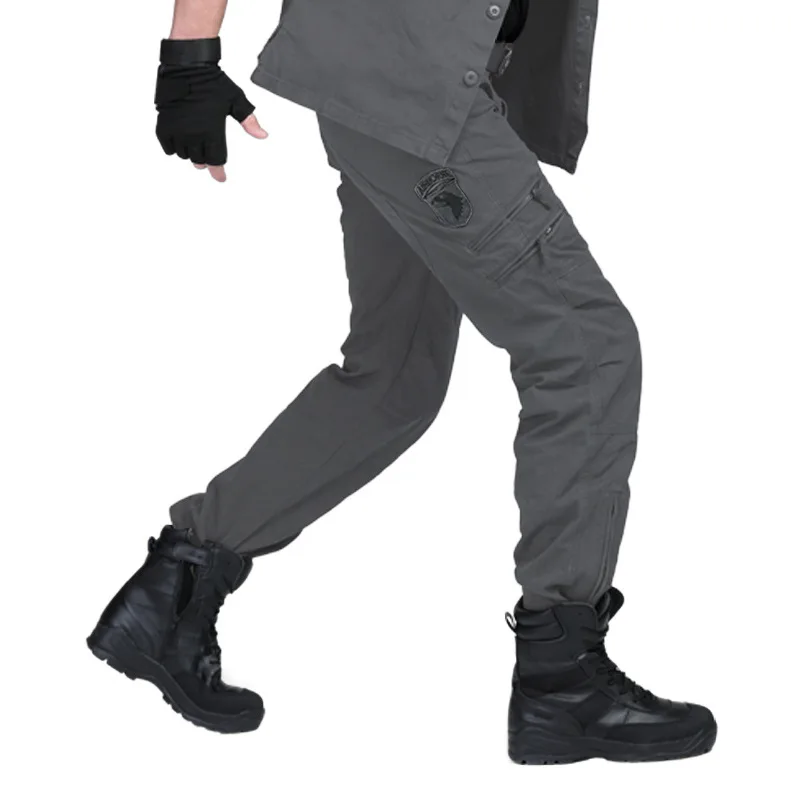 

Outdoor Hiking Pants Men Tactical Pants Army Military Trousers Plus Size Cotton Many Pocket Zip Style Men'S Cargo Pants