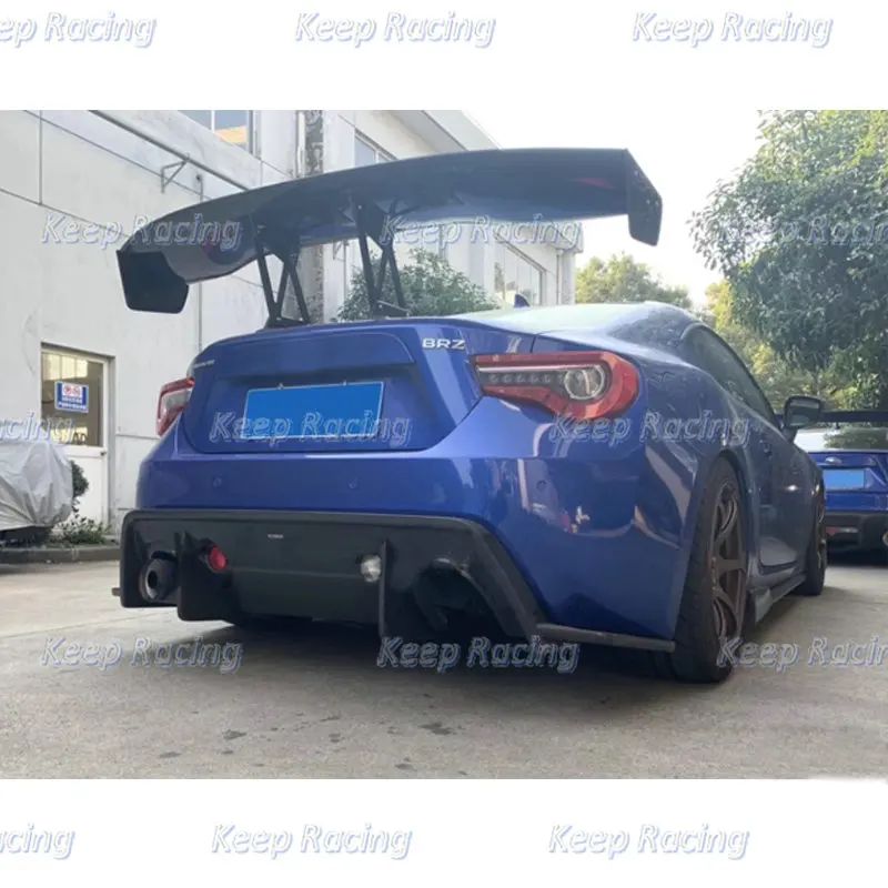 VTX Style Type 2 Carbon Fiber GT Wing Center Mount Fibre Glossy Rear Spoiler Trunk Splitter For 13-21 FT86 GT86 FRS ZN6 BRZ ZC6