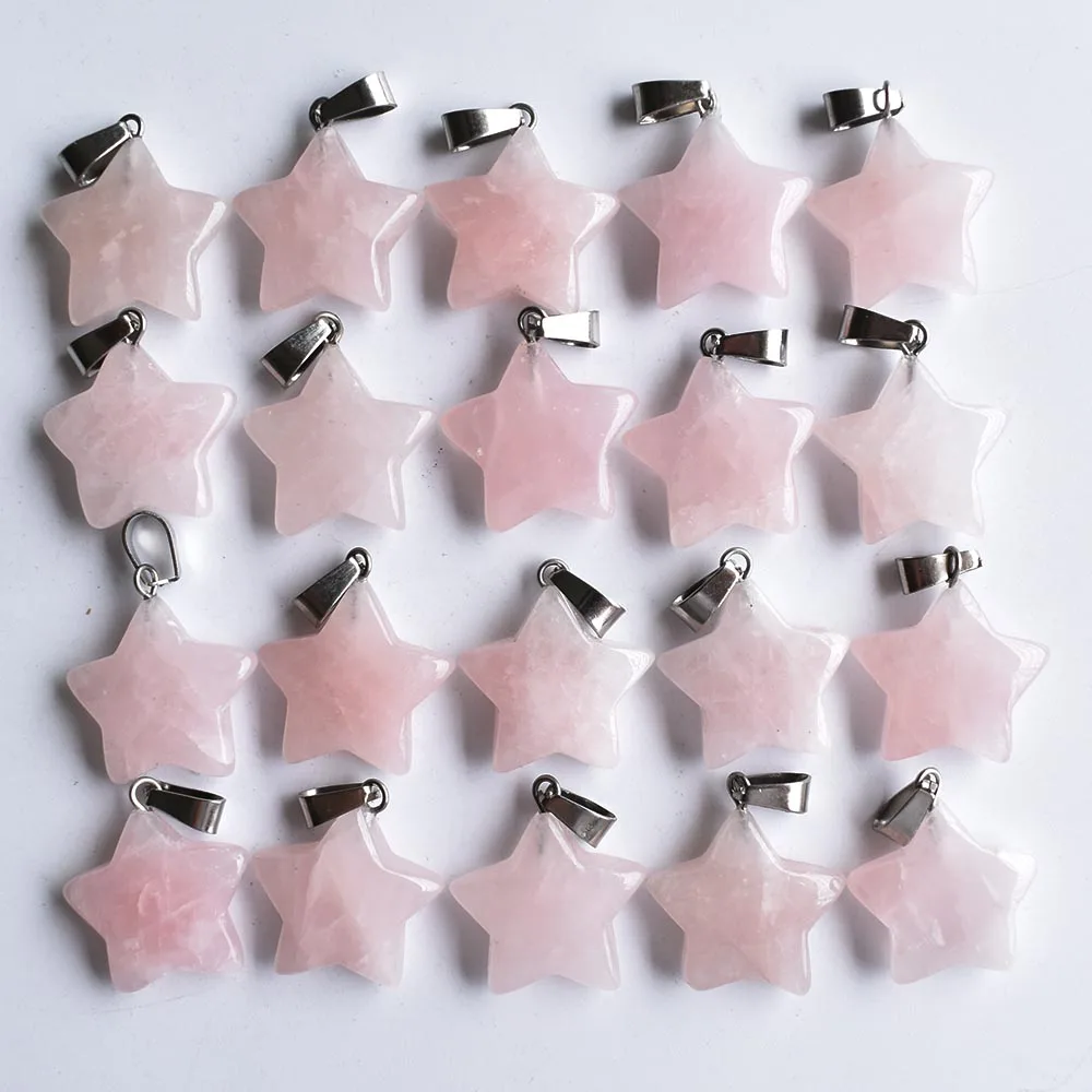 Hot selling fashion Assorted natural stone mixed star charms pendants for DIY jewelry making 50pcs/lot Wholesale free shipping