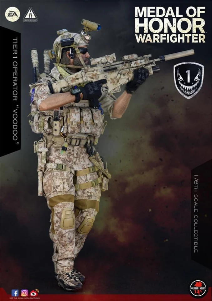 SS106 1/6th z nadrukiem US Navy SEAL Team specjalne żołnierz armii