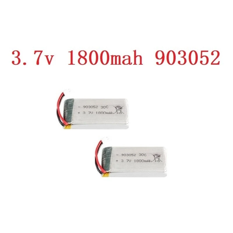 1/2/5/10PCS 3.7v 1800mAh Rechargeable Battery for SYMA X5SW X5 X5S X5C M18 H5P KY601S 903052 3.7v Lipo battery with XH2.54 Plug