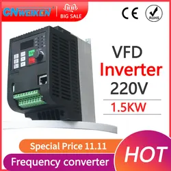 1.5KW/2.2KW 220V and 380V 3 Phase VFD Variable Frequency Drive Converter Changer Variator For Motor Speed Controller Inverter