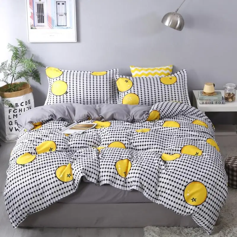 

Home Textile Fruit Print Style Bedding Sets 3/4pcs Children's Boy Girl And Adult Bed Linings Duvet Cover Bed Sheet Pillowcase