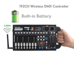 192 Battery Wireless DMX Console 192CH Rechargeable Built in Battery Stage Light Effect Controller