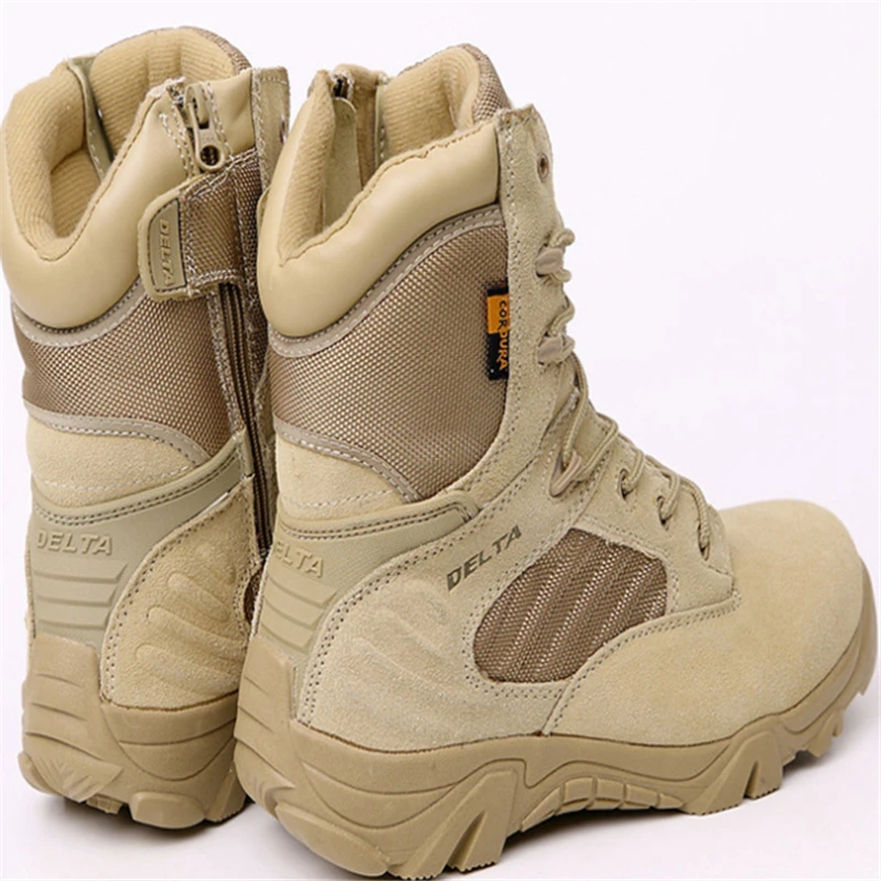 Botas de combate Delta de fuerzas especiales para hombre, para acampar al aire libre, escalada, viajes, senderismo militar, asalto, zapatos tácticos