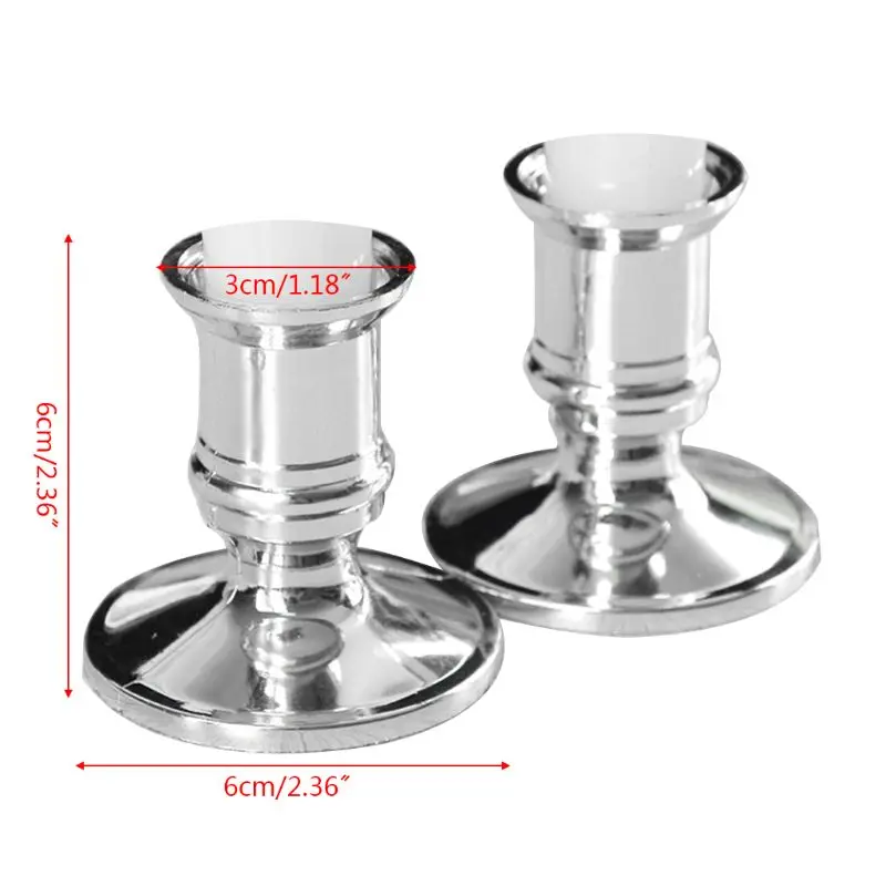 2pcs Plastic Candle Base Holder Pillar Candlestick Stand For Electronic Candles Christmas Party Home Decor H7ED