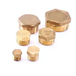 M14 M16 M18 M20 M22 Male Pitch 1.0/1.5  Brass Pipe Countersunk Plug Hex Head Socket End Cap Stopper Closure