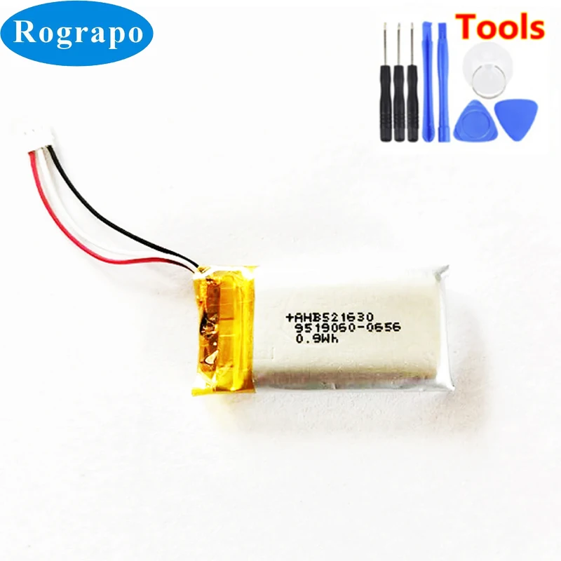 

New Li-Polymer 240mAh AHB521630 Replacement Battery For Logitech H600 Accumulator 3-wire Plug Batterie +tools