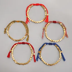 Handmade Tibetan Buddhist Bracelets On Hand Braided Copper Beads Lucky Rope Bracelet & Bangles For Women Men Dropshiping