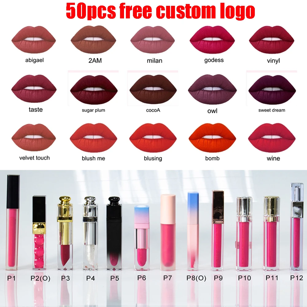 

Pick your own colors and customised lip gloss tube liquid glitter clear glossy private label lip gloss low moq