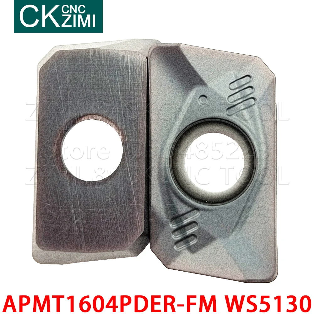 APMT1604PDER-FM WS5130 APMT 1604 PDER FM 카바이드 삽입 밀링 삽입 도구 CNC 금속 선반 절단 도구 스테인레스 스틸