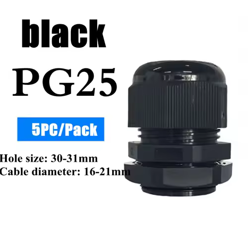 1/2/5/10pcs Waterproof Cable Gland Cable Entry IP68 PG7-PG36  White/Black Nylon Plastic Connector Joint - Image 8