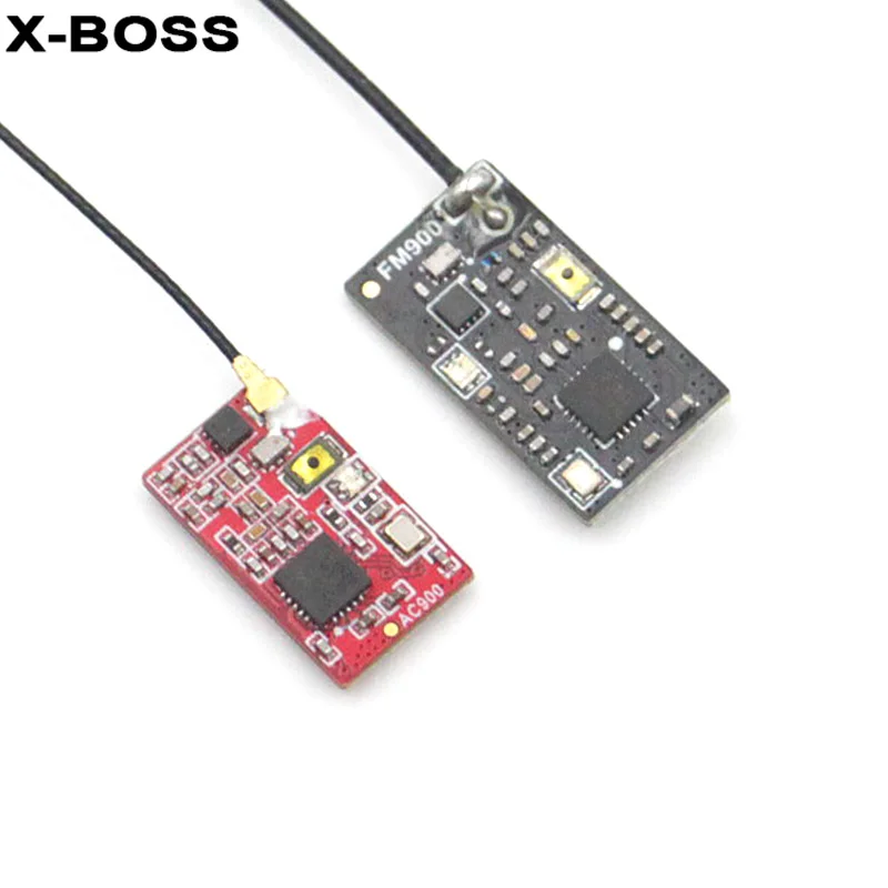 X-BOSS Series AC900 S-FHSS FM900 FASST RSSI 4-6V Micro Receiver Receptor For RC FPV Fixed-Wing Traversing Drones Airplane Model