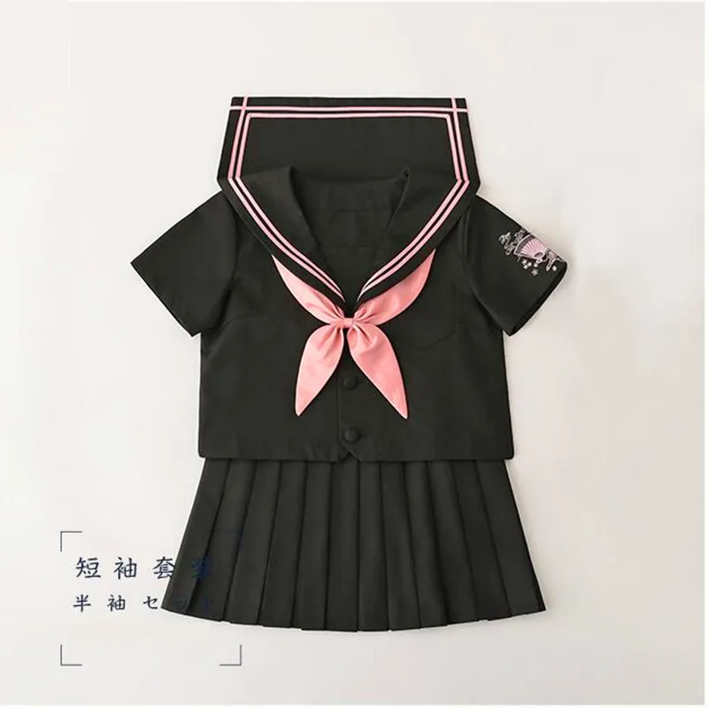 Nieuwe Japanse Koreaanse Versie Jk Pak Vrouw Schooluniform Hoge School Sailor Navy Cosplay Kostuums Student Meisjes Geplooide Rok Xl