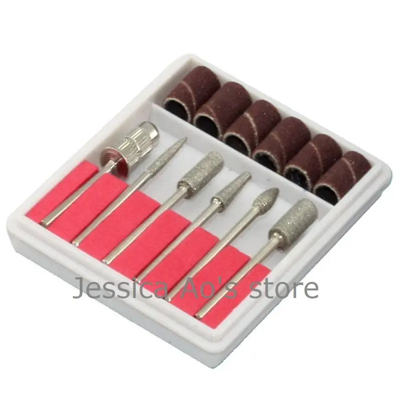 18pcs Set mulino elettrico smerigliatrice lucidatura testa Manicure strumento unghia levigatura anello mola metallo giada intaglio punte