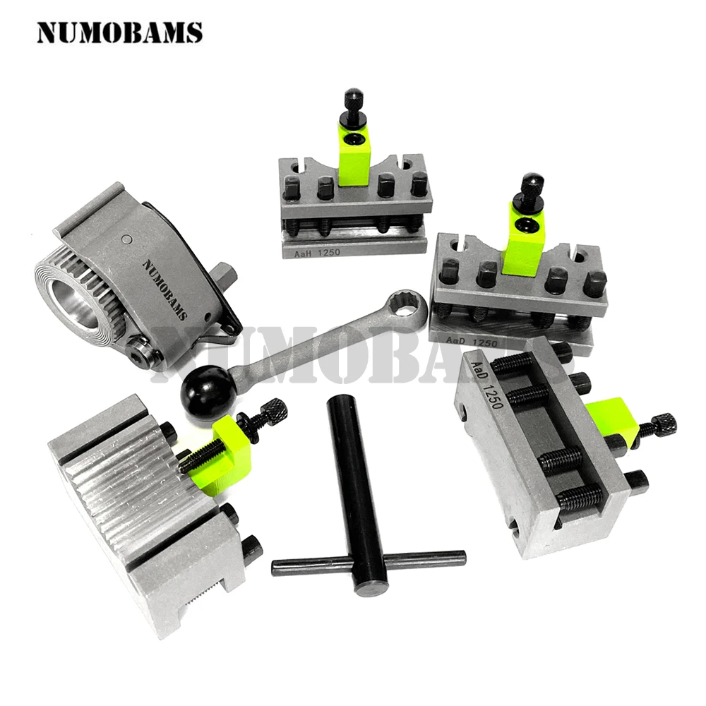 NUMOBAMS 45# Steel Fine Grind Aa Quick Change Tool Holder for 120-220 Swing over Bed Lathe WM180 WM210 Machine Carrier