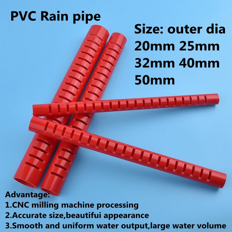 1-2pcs 20~50mm Fish Tank Rain Pipe Drip Water Tube Downcomer Cess-Pipe Aquarium PVC Pipe Filter Accessories Drain Deluge Pipe