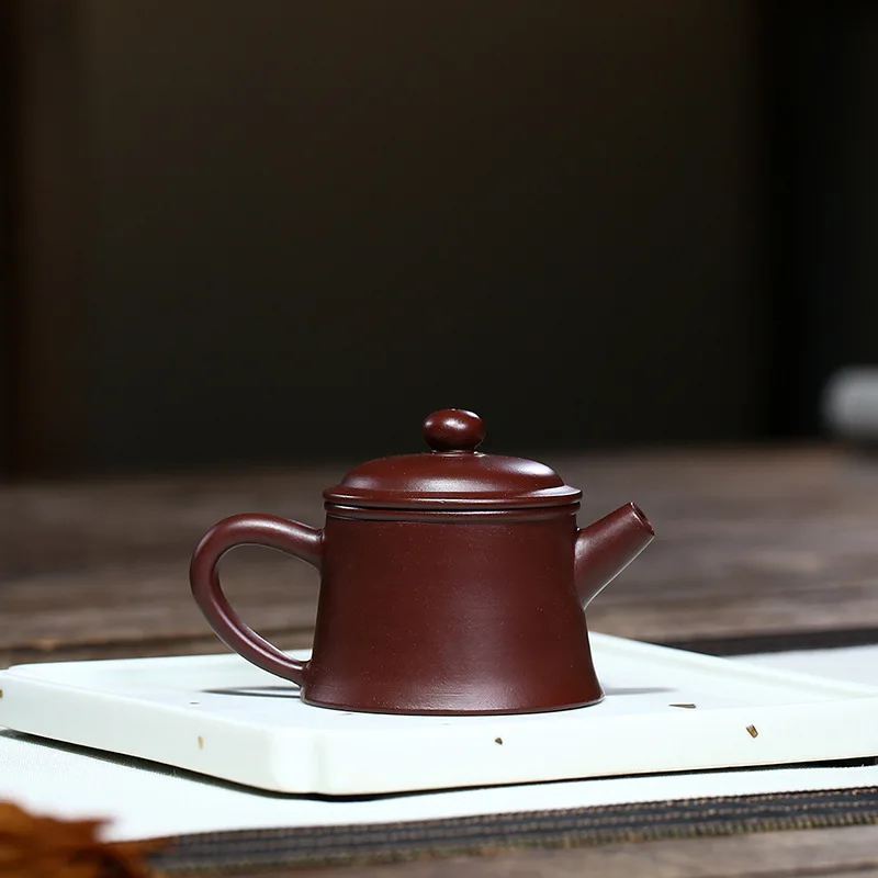 recommended pure manual undressed ore purple mud sketch pot of traditional optical element face 90 cc zhu  zisha teapot