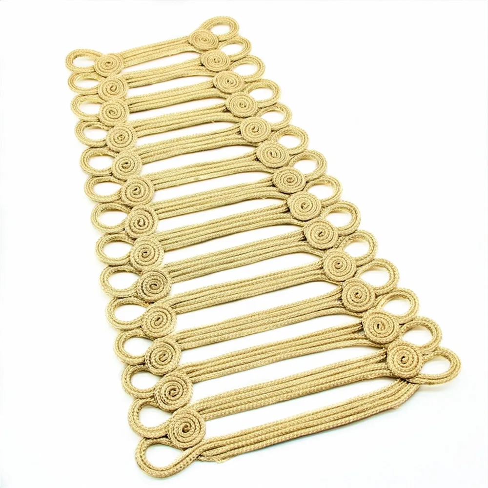 1 pieces Chinese knot buttons Gold wire trapezoidal buttons, military uniforms, dresses, dance clothes, decorative buckles