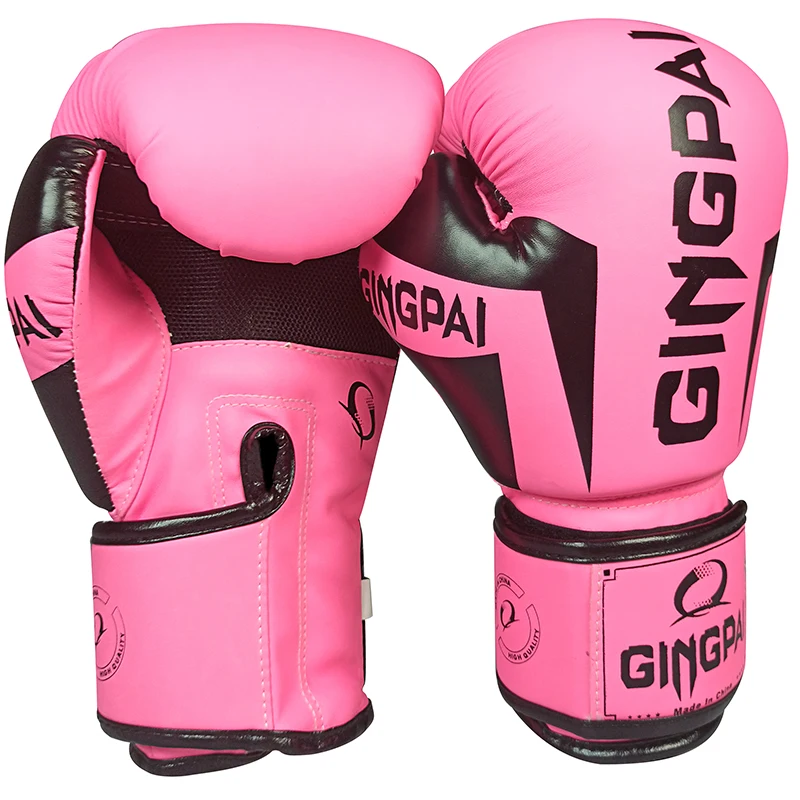 

Good Quality Pink Adult Kids Kick Boxing Gloves Muay Thai Training Fighting Sandbag Men Women Grappling MMA Boxing Mitts Gloves