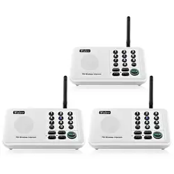 Wuloo Không Dây Intercoms Cho Gia Đình 5280 Ft Phạm Vi 10 Kênh Không Dây Liên Lạc Nội Bộ Hệ Thống Cho Gia Đình Nhà Văn Phòng Kinh Doanh Giao Tiếp