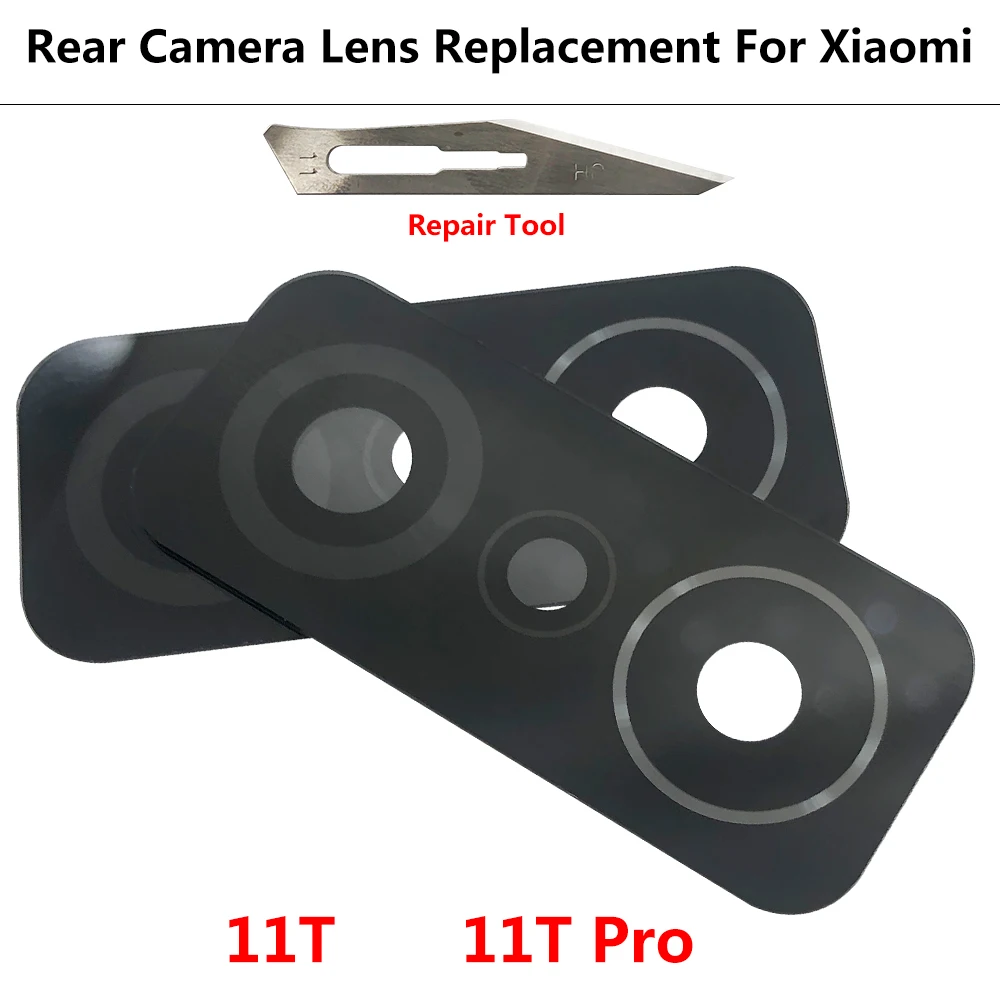 New Camera Glass For Xiaomi Mi 11 Lite 5G 11T Pro Rear Back Camera glass Lens With Glue Adhesive