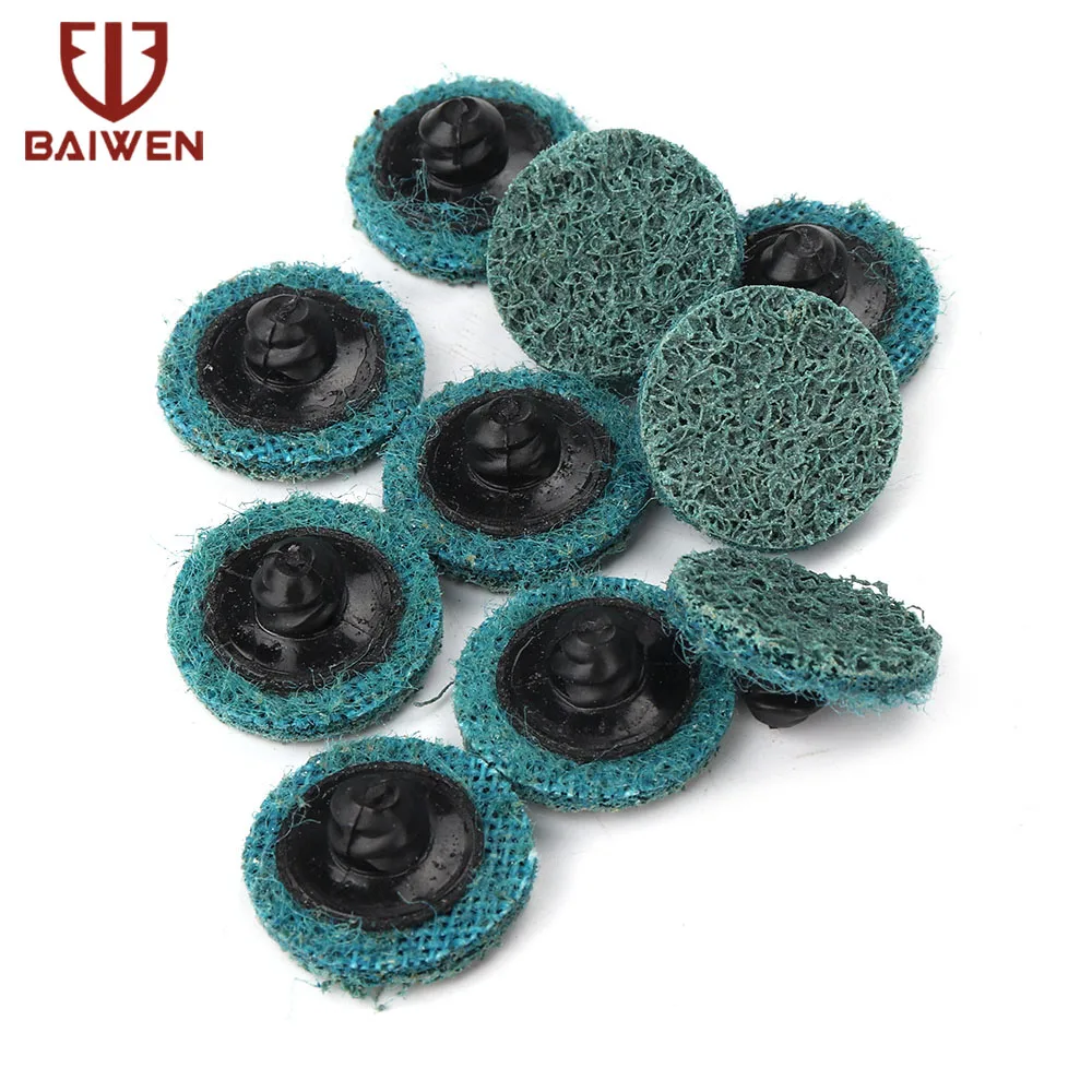 30Pcs 1/2/3 zoll R typ Schnell Ändern Discs Oberflächenbehandlungsscheiben Rolle & Lock Schleifen Disc für Oberfläche Prep entlackung