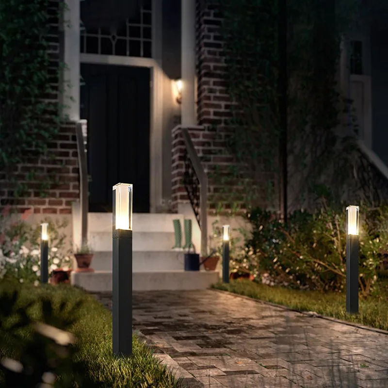 LED Outdoor Landscape Lighting IP65 Waterproof 7W COB Lawn Lamp AC85-265V Aluminum Pillar Garden Path Street Square Decoration