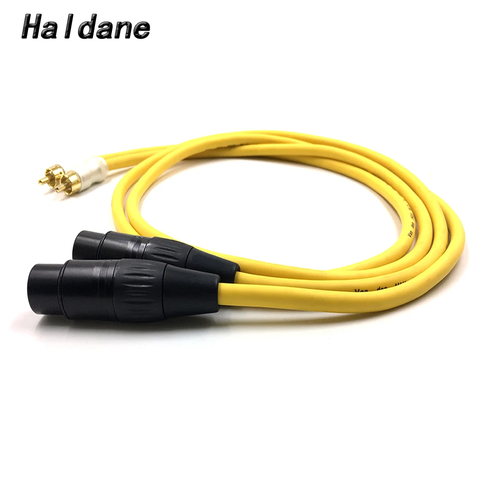 

Haldane Pair RCA to XLR Balacned Audio Cable 2x RCA Male to 2x XLR Female Interconnect Cable with VDH Van Den Hul 102 MK III