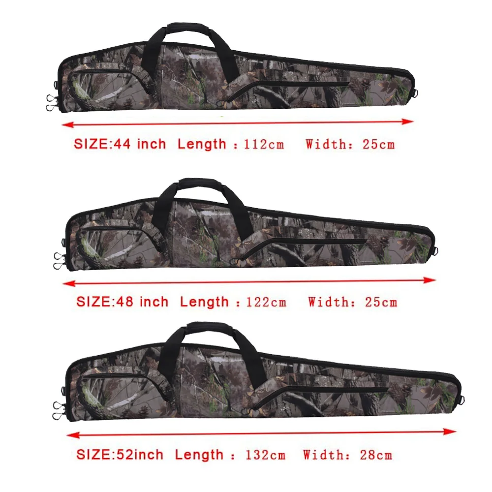 40/44/48/52 Inch Camouflage  Rifle Case Soft Shotgun Bag with Adjustable Shoulder for Scoped Rifles