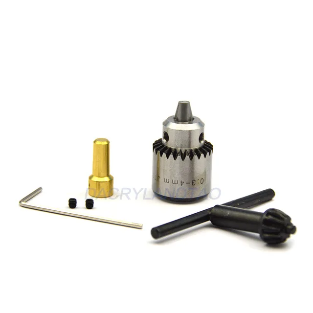 JT0 Taper Drill Chuck 0.3-4mm Clamp with 2.3-8mm Copper Sleeve Adapter | Quick-Change Brass Coupling for DIY Electric Drills