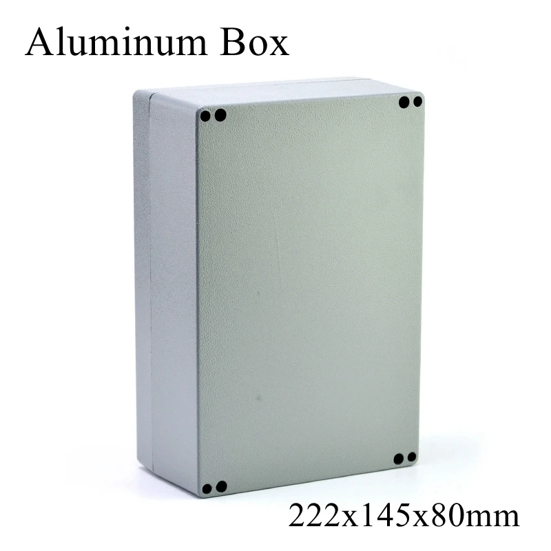 FA6-1 222x145x80mm IP65 Waterproof Aluminum Junction Box Electronic Terminal Sealed Diecast Metal Enclosure Case Connector