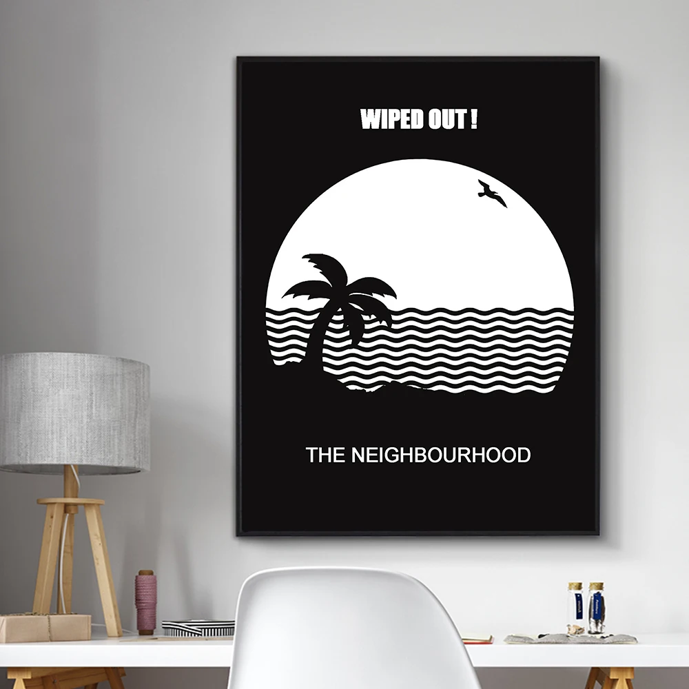 Nordic Black and White The Neighbourhood Wiped Out Canvas Painting Posters and Prints Canvas Wall Art Paintings Wall Decoration