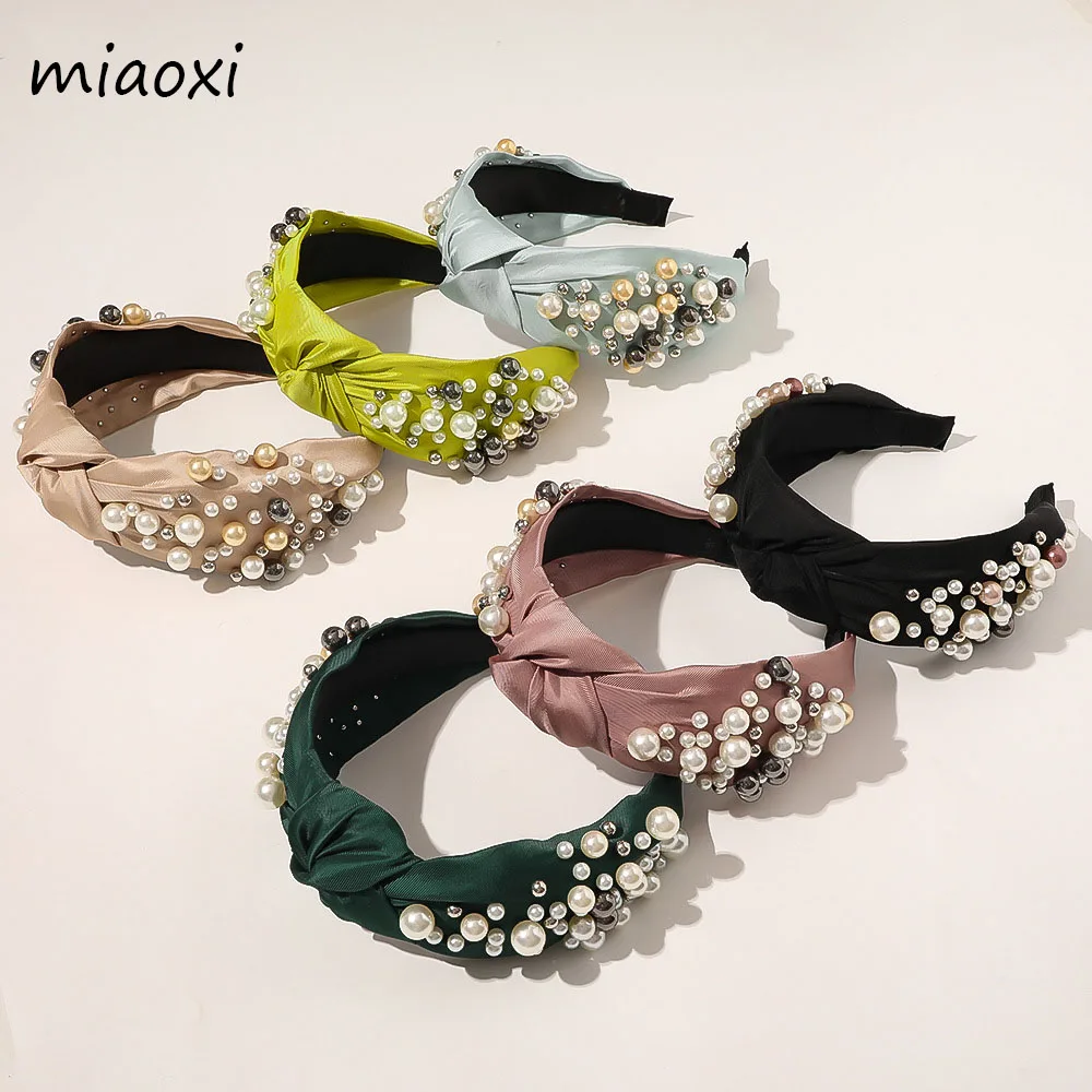 New Pear Women Knotting Wide Size Fashion Hair Hoop Casual Girl Pleated Hairbands Cute Sweet Girl Hair Accessories Sale