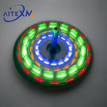 Diy 전자 키트 LED 자이로 DIY 용접 키트 회전 랜턴 인라인 부품 Diy 전자 Sodering 프로젝트 (배터리 제외)