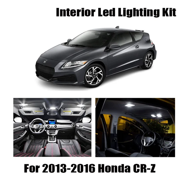 10 個白アイスブルーの車アクセサリーledインテリア電球 2013-2016 ホンダCR-Z crzマップドアトランクナンバープレートランプ -  AliExpress