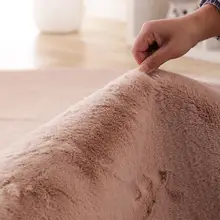 Fluffy Rabbit Fur Living Room Rug #2