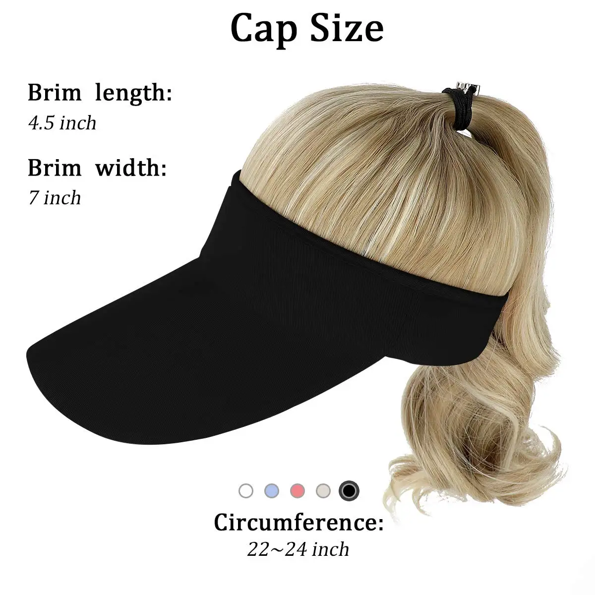 SHANGZI Ponytail Extension Cap hair Synthetic Wig Curly Wavy Wigs with Visor Hat hair Wigs for Women Hat Baseball new 2021